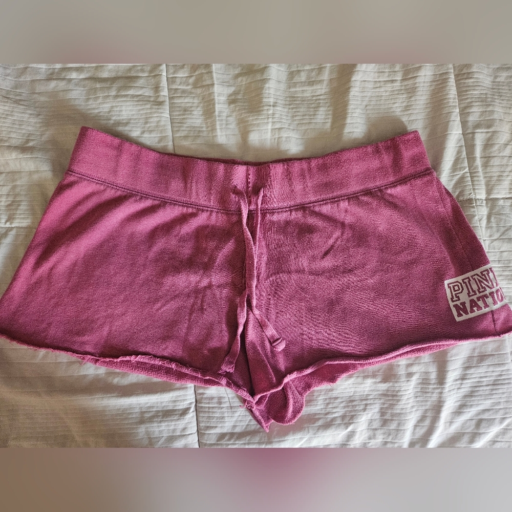 Small PINK Victoria's Secret Fuchsia Athletic Shorts